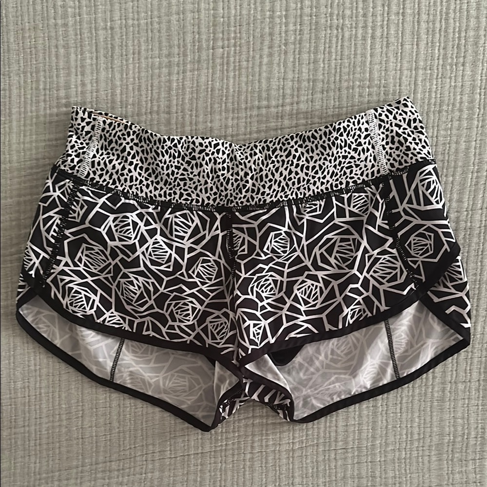 lululemon athletica Black and White Athletic Shorts